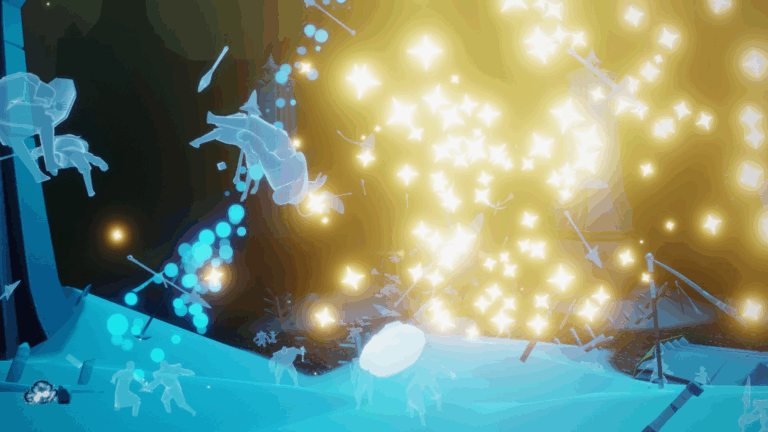 精霊が吹き飛ばされているのは光の位置的に暗黒竜の突撃によるものと思われる。